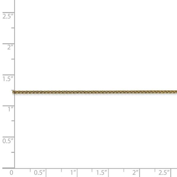 1.25mm 10k Yellow Gold Solid Spiga Chain Necklaces, 16 Inch - Picture 5 of 8